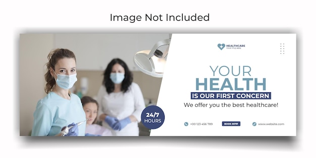 PSD medical cover social media template design