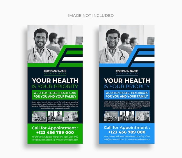 PSD medical doctor dl flyer modern design