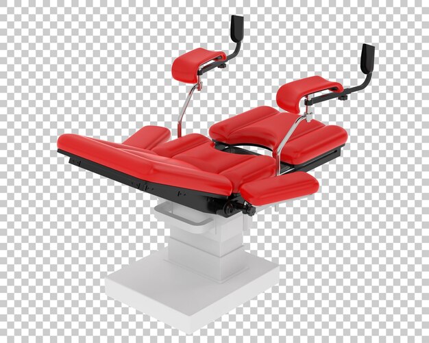 PSD medical examination table on transparent background 3d rendering illustration