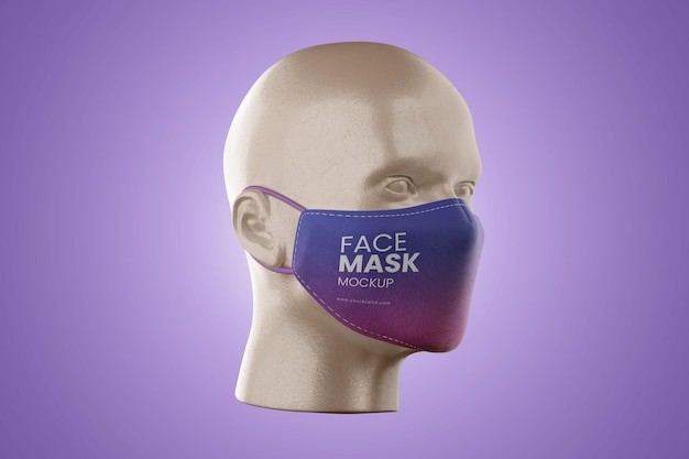 PSD medical face mask mockup isolated premium psd