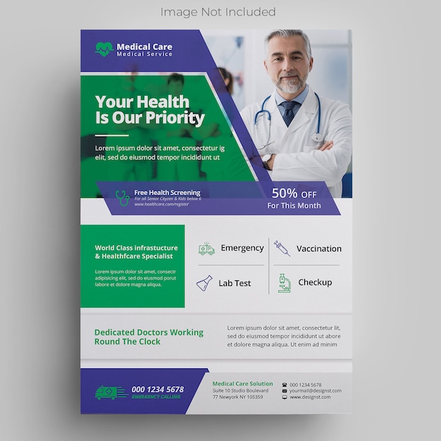 Medical flyer template