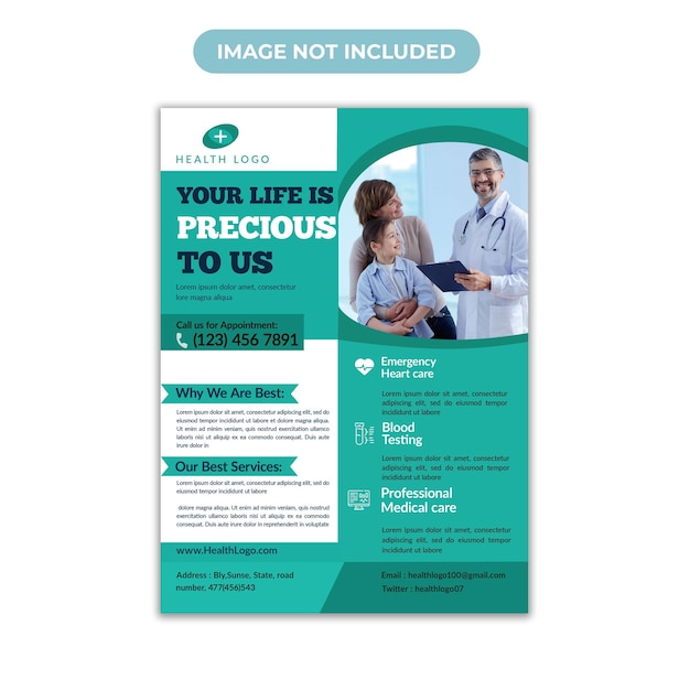 PSD medical flyer template