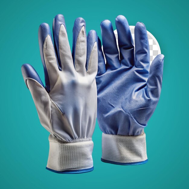 PSD medical gloves on transparent background