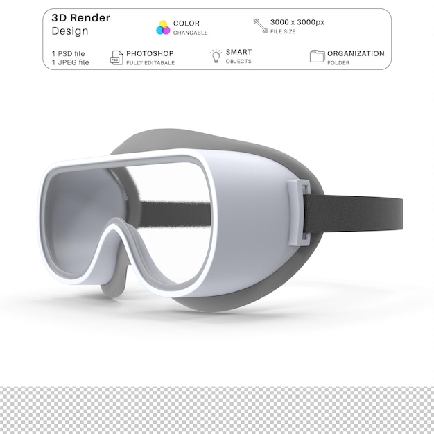 PSD メディカルゴーグル 透明 3d モデル 3d モデリング psd ファイル リアルな医療機器