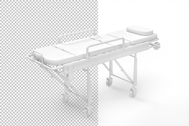 3dレンダリングで分離された医療用担架