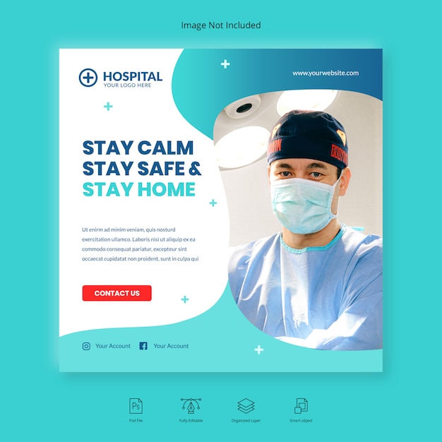 PSD medical health banner social media instagram post template