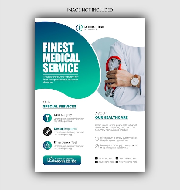 Medical Health Care Flyer Design Template