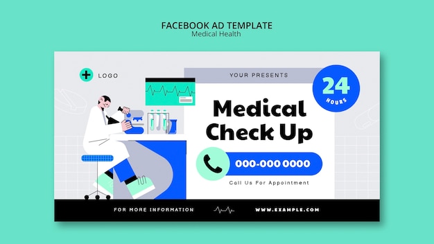 Medical health facebook template