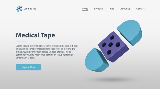 Medical health landing page