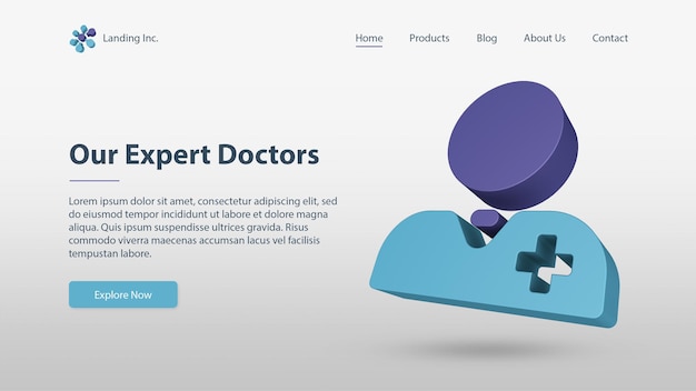 Medical health landing page