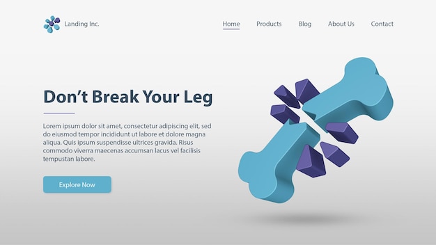 Medical health landing page