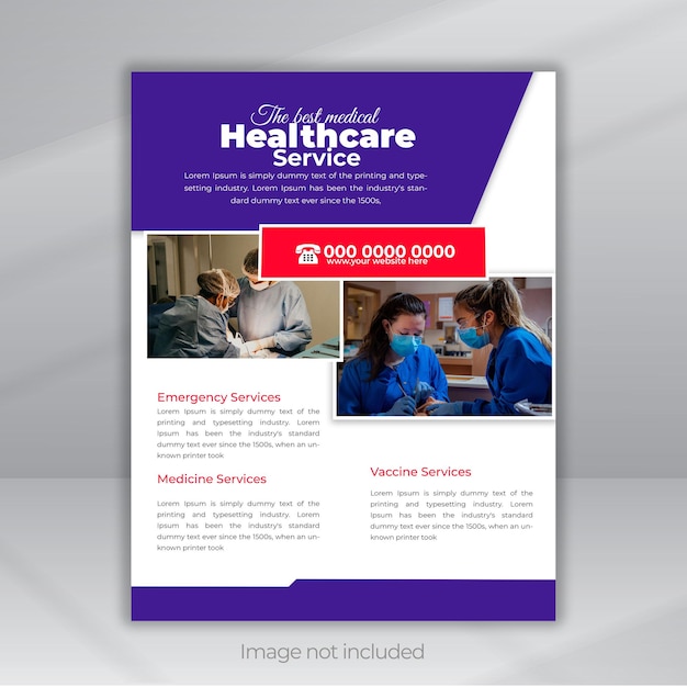 Medical health poster template design