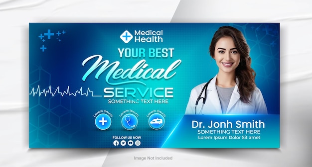 medical health service banner design template