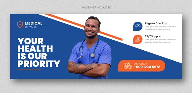 PSD medical healthcare facebook timeline cover and web banner template