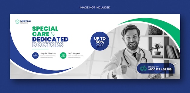 PSD medical healthcare facebook timeline cover and web banner template