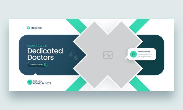 Medical healthcare facebook timeline cover and web banner template