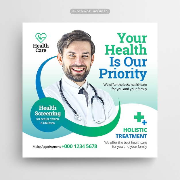 Medical Healthcare Flyer Social Media Post & Web Banner