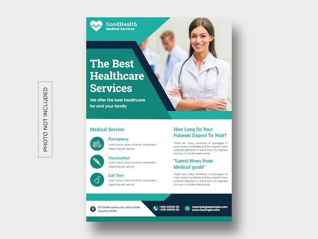 Medical healthcare flyer template design