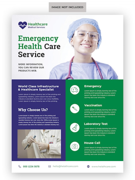 Medical healthcare flyer template