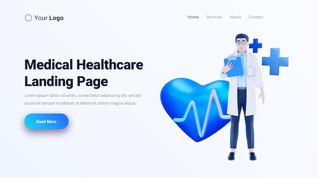 PSD medical healthcare landing page
