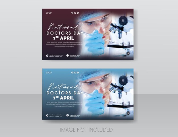 Medical healthcare web banner template design