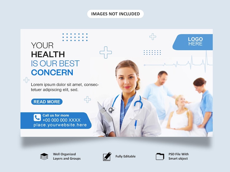 PSD medical amp healthcare web banner template