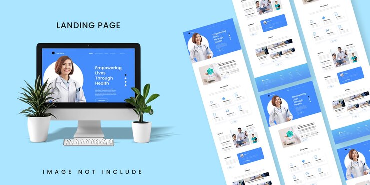PSD medical landing page design