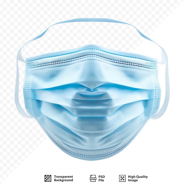 PSD maschera medica isolata su sfondo bianco isolato protezione contro la corona con percorso di ritaglio