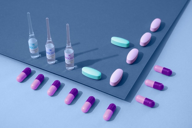 PSD medical material mockup design