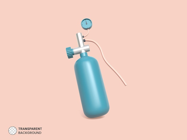 Medical Oxygen tank icon isolated 3d render illustration