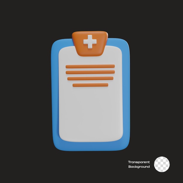 PSD medical report 3d icon