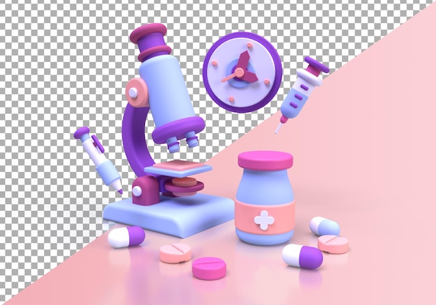 medical research concept illustration landing page template for background