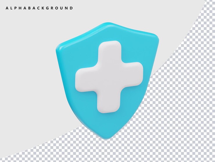 PSD 메디컬 드 아이콘 3d 렌더링 일러스트레이션