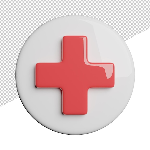 PSD medical sign symbol red plus sign with a white circle on the left and a red plus sign on the right