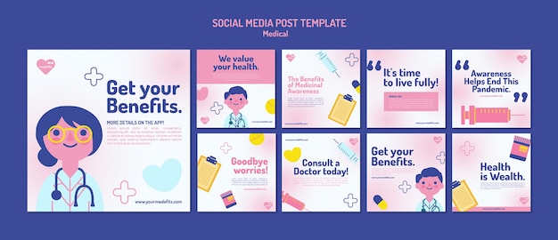 PSD medical social media post template