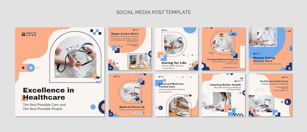 PSD medical social media template