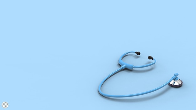 Medical stethoscope 3d render illustration for doctor healthcare concept
