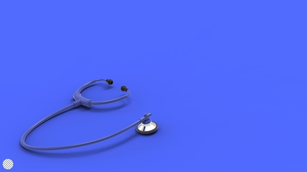 Medical stethoscope 3d render illustration for doctor healthcare concept