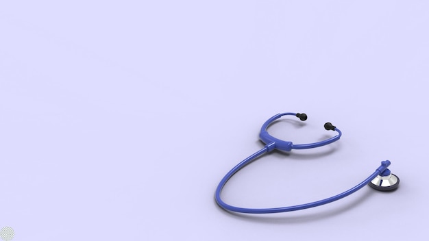 Medical stethoscope 3d render illustration for doctor healthcare concept
