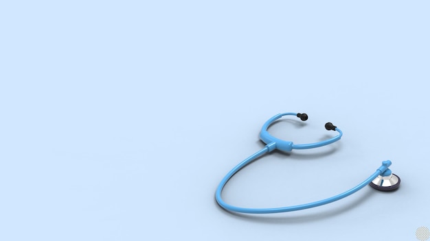 Medical stethoscope 3d render illustration for doctor healthcare concept