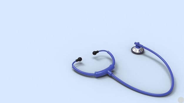 Medical stethoscope 3d render illustration for doctor healthcare concept