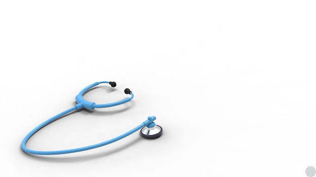 medical stethoscope 3d render illustration for doctor healthcare concept