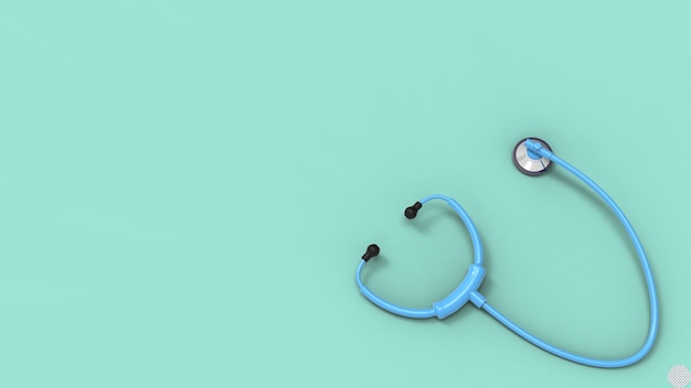 medical stethoscope 3d render illustration for doctor healthcare concept
