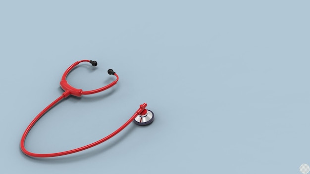 PSD medical stethoscope 3d render illustration for doctor healthcare concept