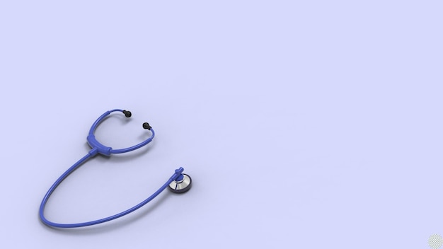 PSD medical stethoscope 3d render illustration for doctor healthcare concept