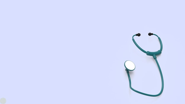 Medical stethoscope 3d render illustration for doctor healthcare concept