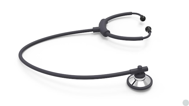 PSD medical stethoscope 3d render illustration for doctor healthcare concept