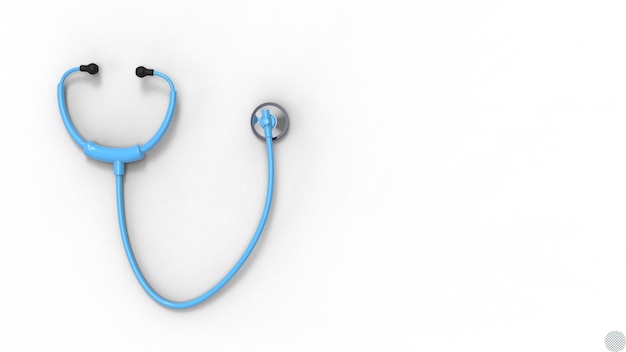 PSD medical stethoscope 3d render illustration for doctor healthcare concept