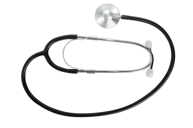 medical stethoscope on a blank empty background