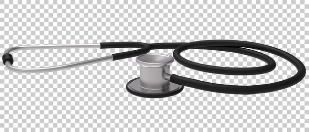 PSD medical stethoscope isolated on transparent background 3d rendering illustration
